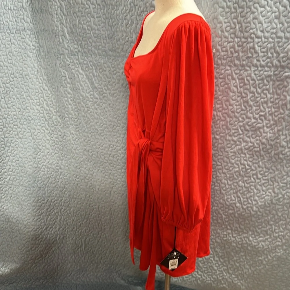 Tangerine, long sleeve dress